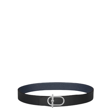 HM REVERSIBLE LEATHER BELT NAVY 38MM