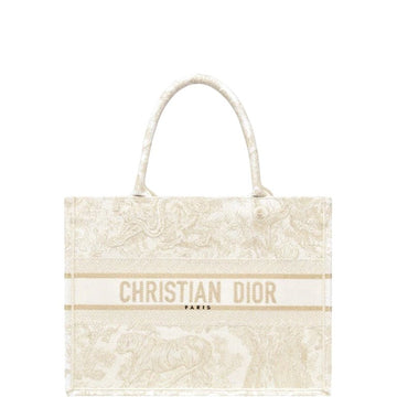 DIR MEDIUM BOOK TOTE GOLD TONE TOILE JOUY EMBROIDERY/ 36CM