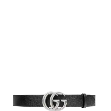 GG MAMON GG SILVER LOGO BELT 4CM