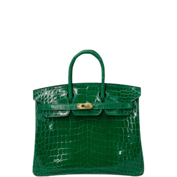 HM BIRKIN 30 CROCODILE GOLD-TONED HARDWARE DARK GREEN