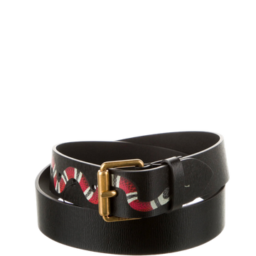 GG'S RAVELLUSO LEATHER BELT WITH KINGSNAKE DETAIL