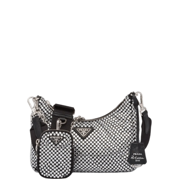PR RE-EDITION 2005 SATIN BAG WITH CRYSTALS
