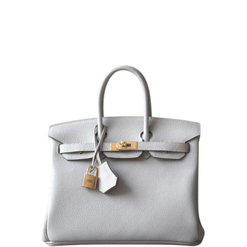 HM BIRKIN 25 TOGO WHITE LEATHER GOLD HARDWARE 25CM