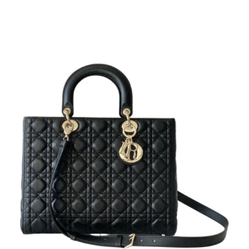 DIR LARGE LADY BAG BLACK 32CM