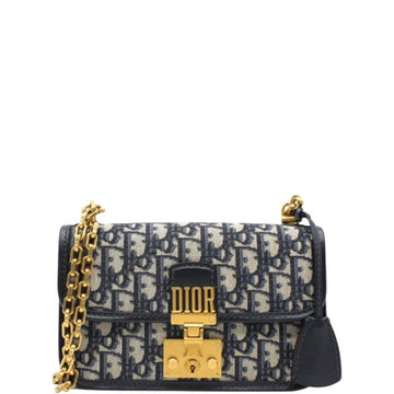DIR OBLIQUE ADDICT FLAP BAG BLACK 24CM