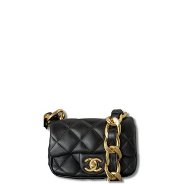 CHL MINI FLAP BAG BLACK 6.6IN/17CM