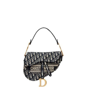 DIR SADDLE BAG DIR OBLIQUE EMBROIDERY BLUE 24CM