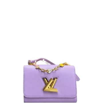 LUV TWIST MM BAGS EPI LEATHER LOCK CHAIN PURPLE 23CM