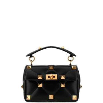 VLA GARAVANI ROMAN STUD CHAIN LINK SHOULDER BAG IN BLACK