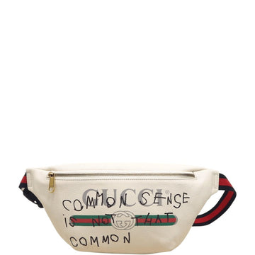 GG PRINT MEDIUM BELT BAG WHITE