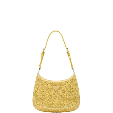 PR CLEO SATIN BAG WITH CRYSTALS YELLOW 1BC169 2AWL F068X V HOO