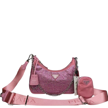 PR RE-EDITION 2005 SATIN BAG WITH PINK
