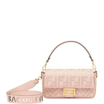 FD BAGUETTE CANVAS BAG PINK 28CM 8BR600AMCDF1J4A BEST QUALITY