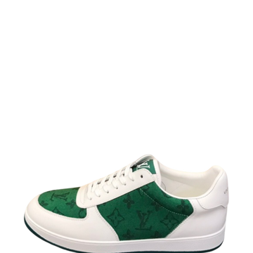 LUV RIVOLI SNEAKER MONOGRAM METALLIC CANVAS GREEN/WHITE
