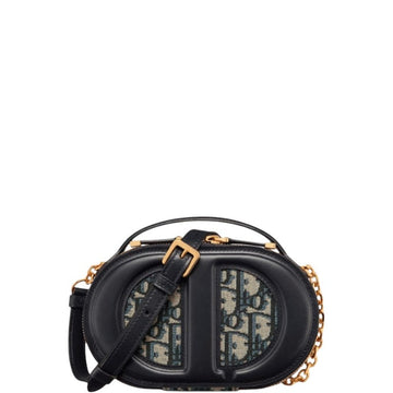 DIR SIGNATURE OVAL CAMERA BAG BLUE DIR OBLIQUE JACQUARD 18CM