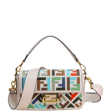 FD BAGUETTE WHITE CANVAS WITH MULTICOLOR FF 26CM