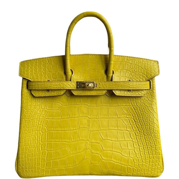 HM BIRKIN ALLIGATOR MATTE M9 MARIGOLD YELLOW GOLD HARDWARE 25CM