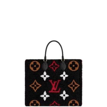 LUV BLACK AND RED 40CM ONTHEGO MONOGRAM TEDDY FLEECE