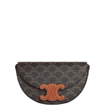 CE BAG BESACE CUIR TRIOMPHE IN TRIOMPHE CANVAS AND CALFSKIN TAN