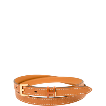 HM LEATHER  BELTS POP H BROWN 15MM