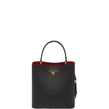 PR MEDIUM SAFFIANO LEATHER PANIER BAG BLACK 1BA2122ERXF0LJ4VOOO