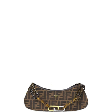 FD OELOCK SWING SHOULDER BAG DARK BROWN 32CM