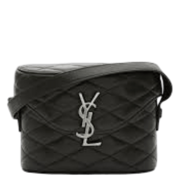 SAINT LAURENT JUNE BOX BAG IN QUILTED LAMBSKIN BLACK