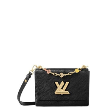 LUV TWIST MM BAGS EPI LEATHER LOCK CHAIN BLACK 23CM