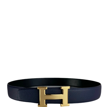 HM BELT TOGO SWIFT GOLD BUCKLE BLUE 38MM