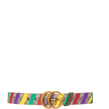 GG DOUBLE G STRIPE PRINT BELT 3.8CM