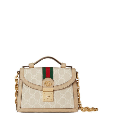 GG OPHIDIA MINI SHOULDER BAG WHITE 17CM