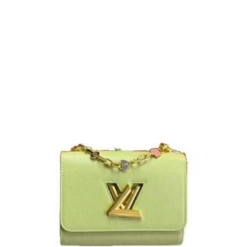 LUV TWIST MM BAGS EPI LEATHER LOCK CHAIN GREEN 23CM