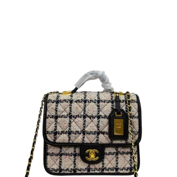 CHL 21CM 22K FLAP BAG WITH TOP HANDLE