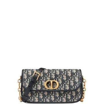 DIR 30 MONTAIGNE AVENUE BAG BLUE DIR OBLIQUE JACQUARD 23CM