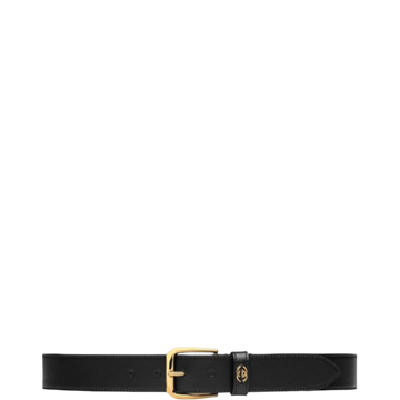 GG BLACK BELT WITH SQUARE BUCKLE AND INTERLOCKING G 35MM
