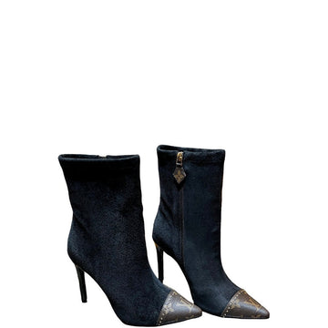 LUV WOMENS CHERIE ANKLE BOOTS BLACK