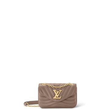 LUV NEW WAVE CHAIN BAG TAUPE FONCE BROWN 21CM
