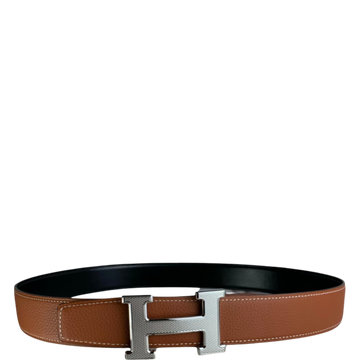 HM BELT TOGO SWIFT SILUVER BUCKLE BROWN 38MM