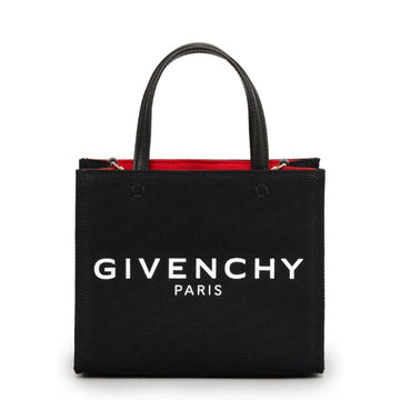 GIVENCHY CANVAS BLACK MEDIUM TOTE SHOPPER BAG FOR WOMEN 7.5IN/19CM