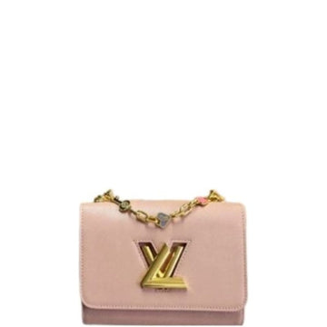 LUV TWIST MM BAGS EPI LEATHER LOCK CHAIN PINK 23CM