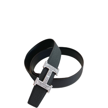 HM TOUAREG LEATHER BELT BLACK 38MM