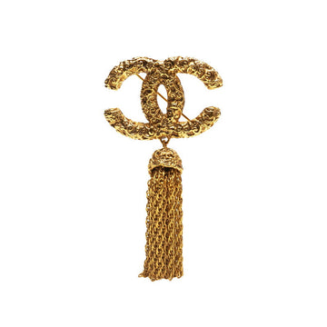 Chanel Coco Mark Fringe Lava Brooch