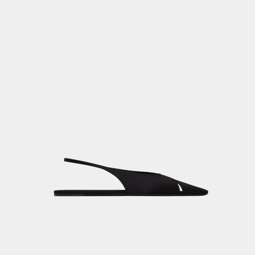Babylone Slingback Flats In Satin Crepe