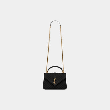 College Medium Quilted Leather Bronze Hardware