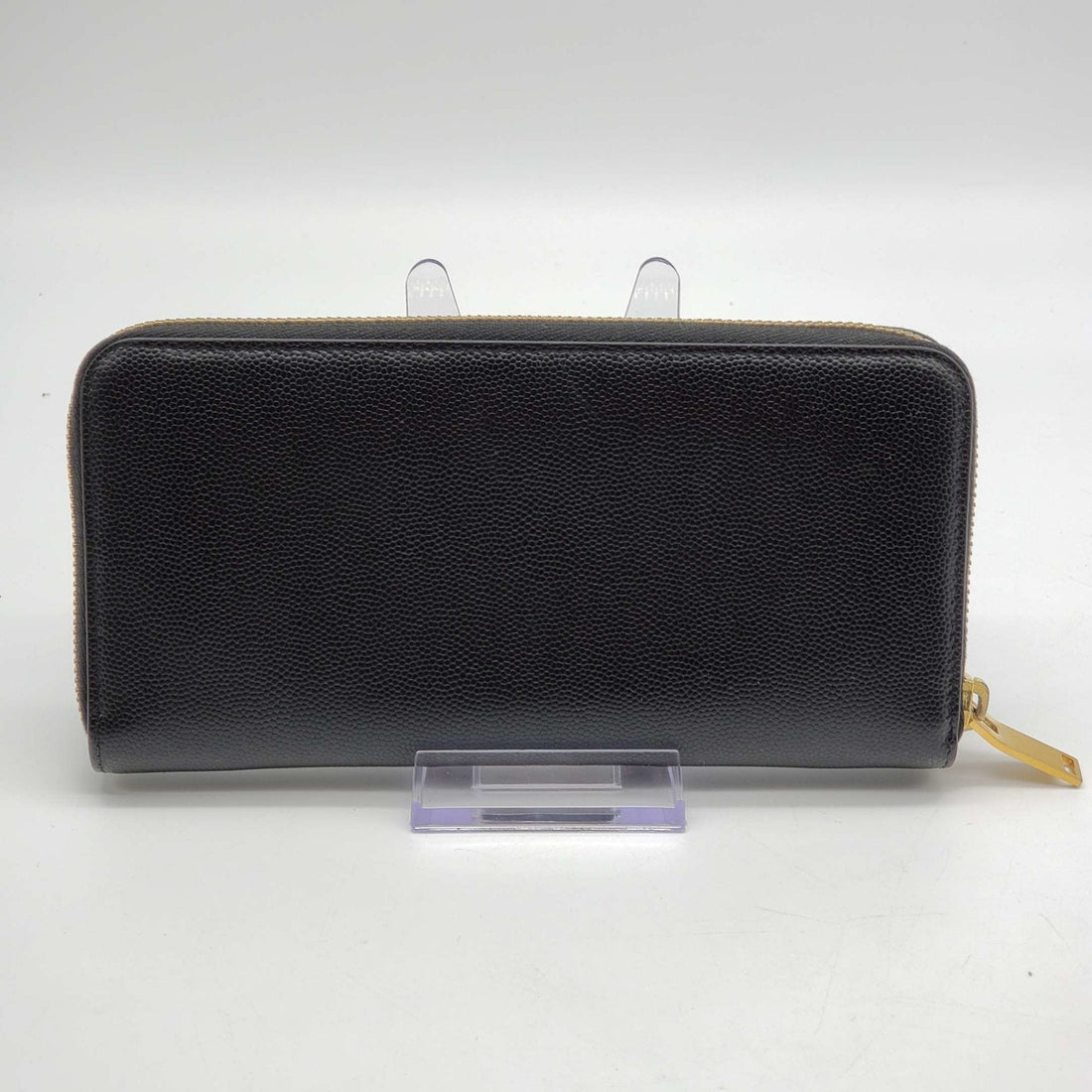 YSL Yves Saint Laurent Black Zippy Wallet